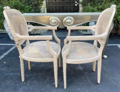  Kreiss Kreiss Luxury Italian Regency Faux Bois Twig Dining Armchairs a Pair - 2894556