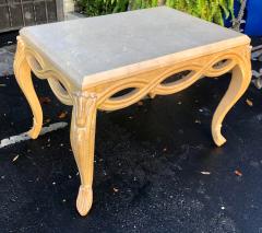  Kreiss Kreiss Luxury Italian Ribbon Marble Top Tea or End Table - 1784330