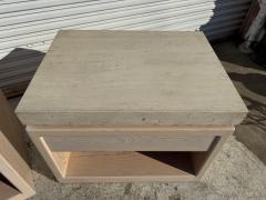  Kreiss Pair of Kreiss Travertine Top Nightstands - 4415982