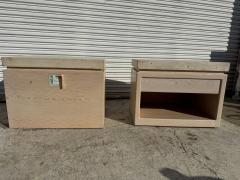  Kreiss Pair of Kreiss Travertine Top Nightstands - 4416006