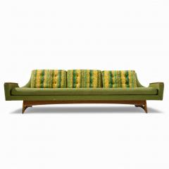  Kroehler Mfg Co Adrian Pearsall Style Kroehler American Leisure Mid Century Sofa Walnut Sofa - 4416829