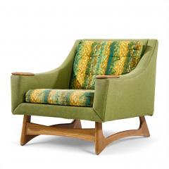  Kroehler Mfg Co Adrian Pearsall Style Kroehler American Leisure Walnut Lounge Chairs Pair - 4416557