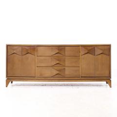  Kroehler Mfg Co Broyhill Brasilia Style Mid Century Walnut Lowboy Dresser - 4179607