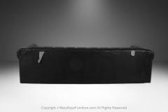  Kroehler Mfg Co Mid Century Black Leather Tufted Sofa Edward Wormley for Dunbar Style - 4239707