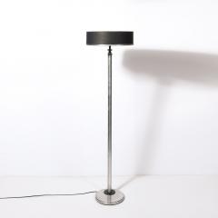  Kurt Versen Art Deco Brushed Aluminum Black Enamel Flip Top Floor Lamp by Kurt Versen - 4403542