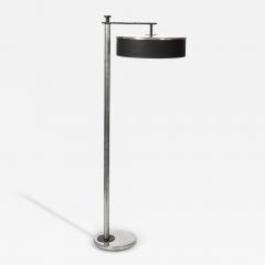  Kurt Versen Art Deco Brushed Aluminum Black Enamel Flip Top Floor Lamp by Kurt Versen - 4404049