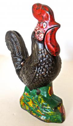  Kyser Rex Co Rooster Mechanical Bank American Circa 1880s - 503209