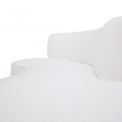  L A Studio L A Studio Contemporary Modern White Boucl Wool upholster Italian Curved sofa - 1102536