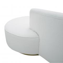  L A Studio L A Studio Contemporary Modern White Boucl Wool upholster Italian Curved sofa - 1102538