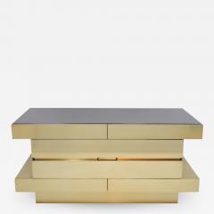  L A Studio L A Studio Modern Wood And Brass Italian Sideboard - 871621