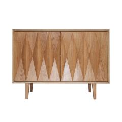  L A Studio Mid Century Modern Style Oak Wood pair of Italian Sideboards by L A Studio - 2204305