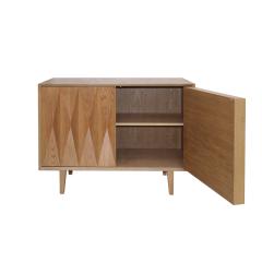  L A Studio Mid Century Modern Style Oak Wood pair of Italian Sideboards by L A Studio - 2204308