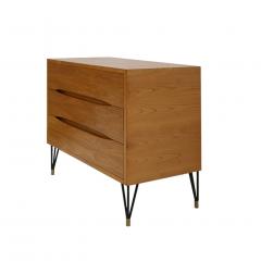  L A Studio Pair of Birch Wood Three Drawers and Brass Details Italian Sideboards - 1722031