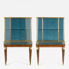  L Escalier de Cristal Pair of antique ormolu mounted vitrine cabinets by LEscalier de Cristal - 4136817