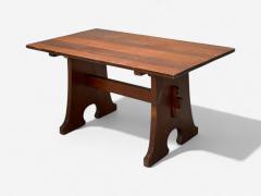  L JG Stickley Gustav Stickley Arts Crafts Trestle Base Library Table Mission Oak 1900s - 4050747