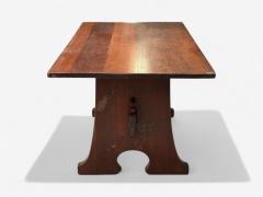  L JG Stickley Gustav Stickley Arts Crafts Trestle Base Library Table Mission Oak 1900s - 4050748