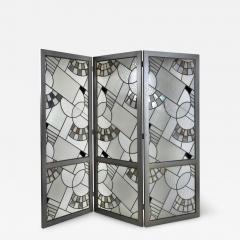  LOUIS BARILLET Attributed to Louis Barillet three panel screen - 3033949