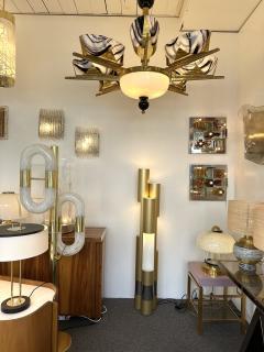  LUCI Mid Century Space Age Gold Metal Organ Floor Lamp by Luci Italy 1970s - 2965407