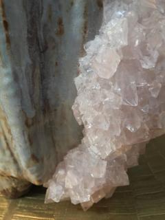  LUKAS WEGWERTH CONTEMPORARY CERAMIC VASE WITH PINK SALT CRYSTALS BY LUKAS WEGWERTH - 3167853