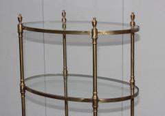  La Barge 1960s La Barge Oval Shape Brass And Glass Etagere - 1041953