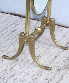  La Barge 1970s Italian Brass Cheval Full Length Mirror - 1501721