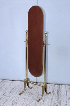 La Barge 1970s Italian Brass Cheval Full Length Mirror - 1501726