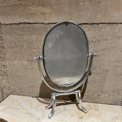  La Barge Art Deco Faux Silver Bamboo Table Vanity Mirror - 3687189