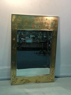  La Barge La Barge Hand Painted Gold Leaf Eglomise Mirror - 721651