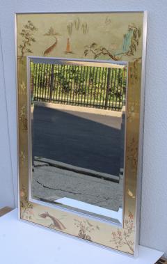  La Barge La Barge Mid Century Modern Hand Painted Chinoiserie Mirror - 1067114