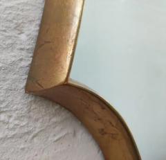  La Barge LaBarge Attr Mid Century Modern Gilt Wood Frame Shield Crest Shaped Mirror 1960s - 3235046