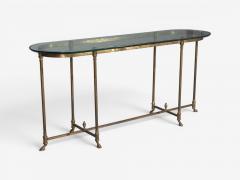  La Barge LaBarge German Modern Console Table Brass Glass Germany 1970s - 4684843