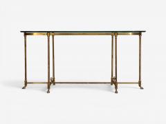  La Barge LaBarge German Modern Console Table Brass Glass Germany 1970s - 4684845
