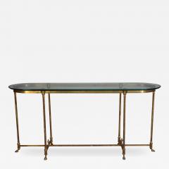 La Barge LaBarge German Modern Console Table Brass Glass Germany 1970s - 4688766