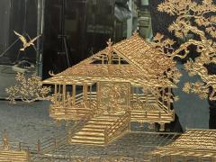  La Barge MODERN CHINOISERIE GOLD DECORATED MIRROR BY LA BARGE - 4140643
