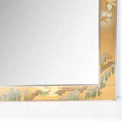  La Barge Mid Century Modern Gilded Neoclassical Chinoiserie Mirror Signed by La Barge - 2551292