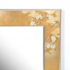  La Barge Mid Century Modern Gilded Neoclassical Chinoiserie Mirror Signed by La Barge - 2551293