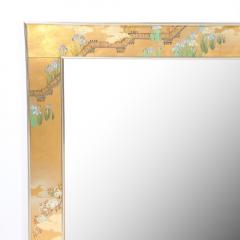  La Barge Mid Century Modern Gilded Neoclassical Chinoiserie Mirror Signed by La Barge - 2551294