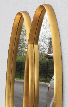  La Barge Mid Century Modern Interlocking Oval Gold Leaf Mirror - 1368106