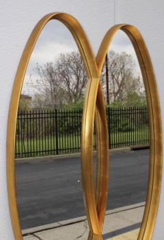  La Barge Mid Century Modern Interlocking Oval Gold Leaf Mirror - 1368110