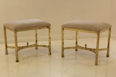  La Barge Mid Century Modern Italian Brass Ottomans - 956700