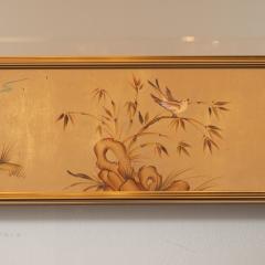  La Barge Mid Century Modern La Barge Hand Painted glomis Chinoiserie Mirror - 1484777