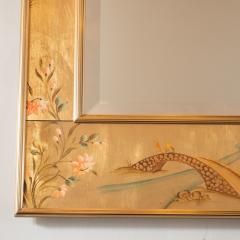  La Barge Mid Century Modern La Barge Hand Painted glomis Chinoiserie Mirror - 1484783