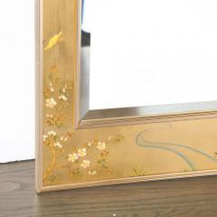  La Barge Mid Century Modern Large Scale La Barge Hand Painted glomis Chinoiserie Mirror - 1733370
