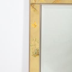  La Barge Mid Century Modern Rectangular La Barge Hand Painted glomis Chinoiserie Mirror - 1733351