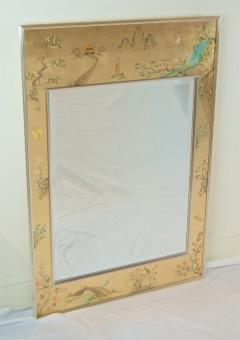  La Barge Pair of Substantial LaBarge Reverse Painted Chinoiserie Mirrors - 2124419