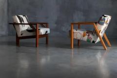  La Maison Pierre Frey Dutch Modernist Chairs in Pierre Frey Fabric 1960s - 4058650