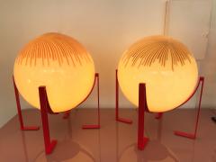  La Murrina Murano Pair of Murano Glass Ball Lamps by La Murrina Italy 1990s - 633701