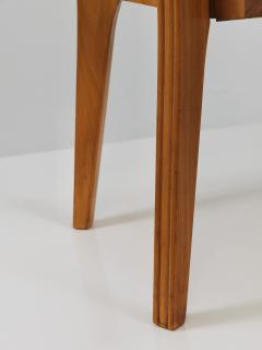  La Permanente Mobili Cant Gio Ponti Maple Walnut Nightstand Table La Permanente Mobili Cant 1940s - 4421612
