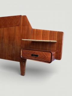  La Permanente Mobili Cant Italian Midcentury Bed Frame attributed to La Permanente Mobili 1950s - 4612632