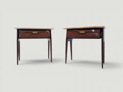  La Permanente Mobili Cant Mid Century Bedside Tables or Night Stands by La Permanente Mobili Cant 1950s - 4625422